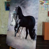Картина маслом контрасты судьбы Евгения Дувакина Toile sur le sous-châssis Acrylique et huile Hyperréalisme анималистическая живопись Russie 2025 - photo 1