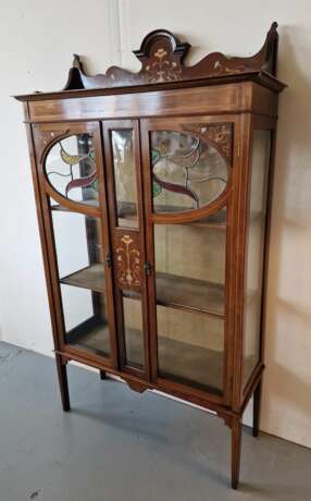 Изысканная витрина в стиле модерн Красное дерево Art Nouveau 19th century г. - фото 6