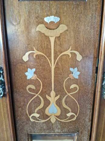 Изысканная витрина в стиле модерн Красное дерево Art Nouveau 19th century г. - фото 8