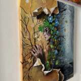Pintura abstrata em técnica mista Leinwand auf dem Hilfsrahmen Gemischte Technik Abstrakte Kunst Fantasy Portugal 2025 - Foto 2