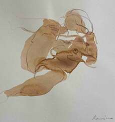 Serhiy Reznichenko, Croquis de nu &agrave; l&amp;39;aquarelle, 21e si&egrave;cle 