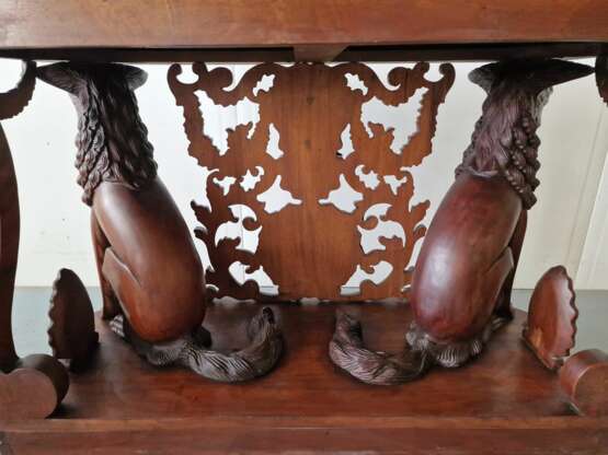 Console en acajou de style n&eacute;o-Renaissance Mahagoni Eclecticism Early 20th century - Foto 3