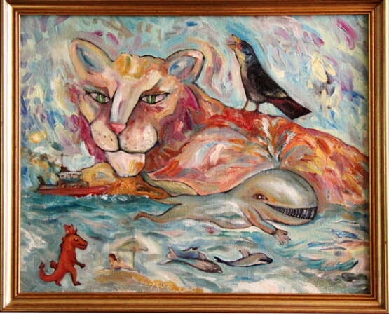 “Spring on the Black sea” Canvas Oil paint Impressionist Animalistic 2004 - photo 1