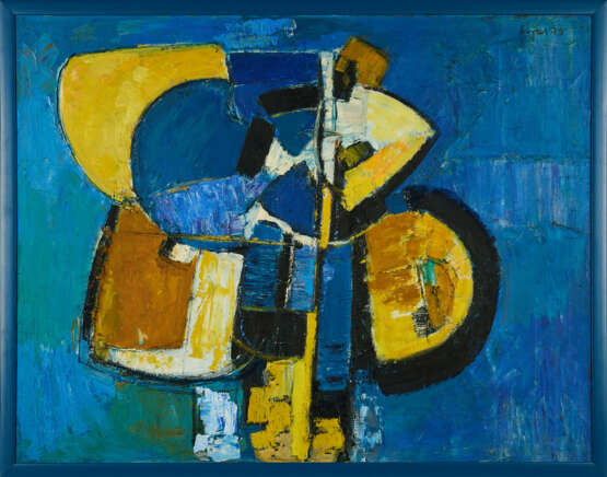 Carl Walter Liner. Composition blau/gelb - Foto 2