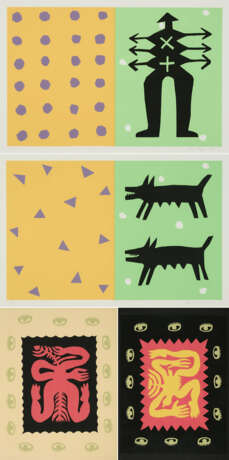 Ren Rong. Mixed lot of 4 works on paper - Foto 1