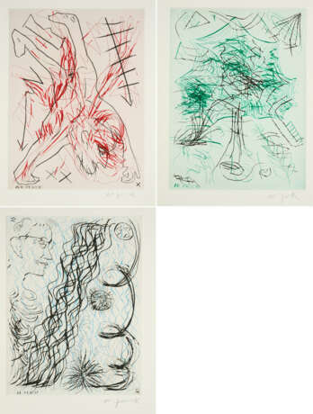 A.R. Penck. Mixed Lot of 3 Etchings - Foto 1