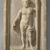 A ROMAN MARBLE RELIEF PANEL WITH SILENUS - фото 1