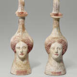 TWO CANOSAN POTTERY HEAD VASES - photo 1