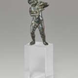 A ROMAN BRONZE SATYR SHOULDERING A WINESKIN - photo 1