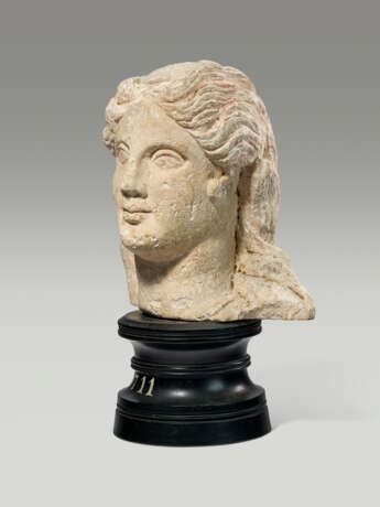A CYPRIOT LIMESTONE HEAD OF ARTEMIS - photo 2