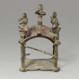 A COPTIC BRONZE VOTIVE TEMPLE WITH MUSICIANS - photo 2