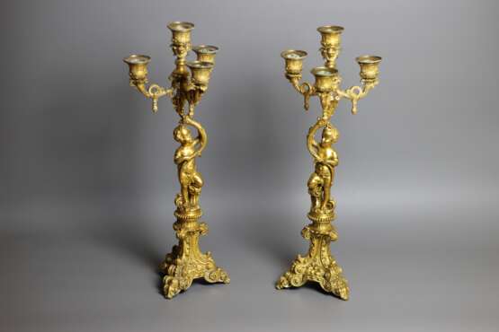 “Candelabra Pair” Gilding France 1845 - photo 1
