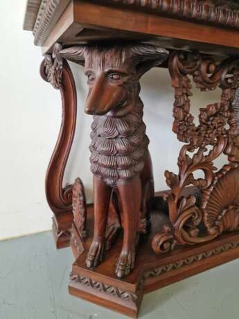 Neo-Renaissance style mahogany console Mahogany Eclecticism Early 20th century - photo 7