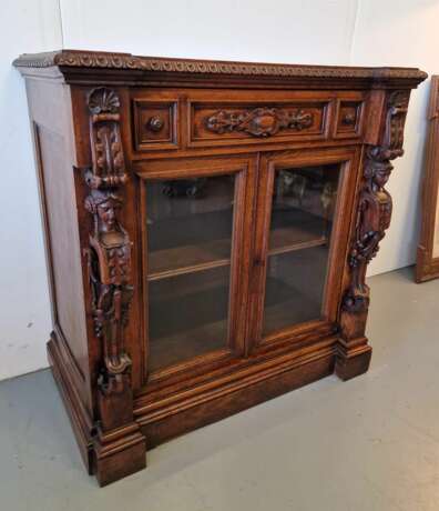 Renaissance style cabinet - display case Oak 19th century - photo 3