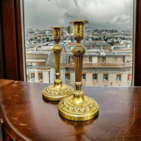 Pair of Gilt Bronze Candlesticks from the Bourbon Restoration Period Бронза Louis-Philippe Carl X 19th century г. - фото 2