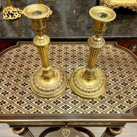Pair of Gilt Bronze Candlesticks from the Bourbon Restoration Period Бронза Louis-Philippe Carl X 19th century г. - фото 4