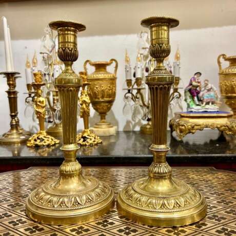 Pair of Gilt Bronze Candlesticks from the Bourbon Restoration Period Бронза Louis-Philippe Carl X 19th century г. - фото 6