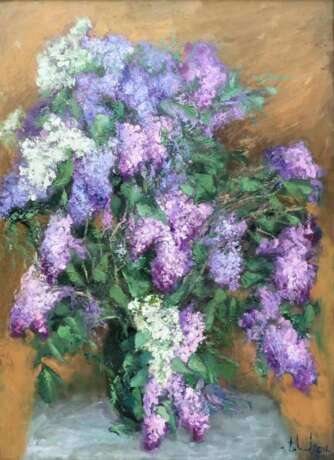  Jānis Kalnmalis. Сирень. 2011год. oil on cardboard 21th century г. - фото 2