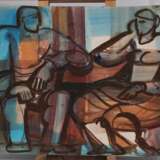 Двусторонняя картина Двуфигурный хор watercolor Mid-20th century г. - фото 1
