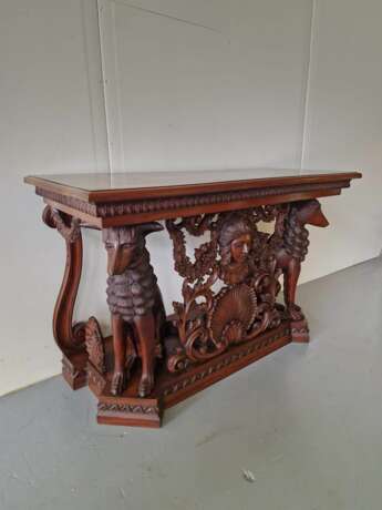Console en acajou de style n&eacute;o-Renaissance Mahagoni Eclecticism Early 20th century - Foto 8