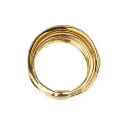 Gold ring with diamonds. 