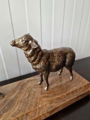 Figure Girl and Sheep Marmor Mid-20th century - Foto 6