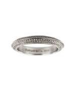 Silber 925. Bague double en argent avec zircons tailles en brillant. 