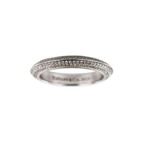 Bague double en argent avec zircons tailles en brillant. Argent 925 20th century - photo 1
