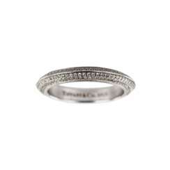 Bague double en argent avec zircons tailles en brillant. 
