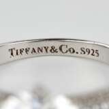 Bague double en argent avec zircons tailles en brillant. Argent 925 20th century - photo 2