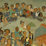 A THANGKA OF SHAKYAMUNI`S PARINIRVANA ATTRIBUTED TO THE TENTH KARMAPA, CHOYING DORJEDISTEMPER ON SILK - photo 2