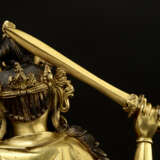 A GILT COPPER ALLOY FIGURE OF MANJUSHRI - photo 5