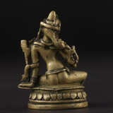 A SILVER AND COPPER INLAID BRASS FIGURE OF TARA - photo 3