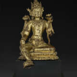 A GILT COPPER ALLOY FIGURE OF MANJUSHRI - photo 2