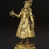 A GILT COPPER FIGURE OF KRISHNAVATI - photo 1