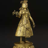 A GILT COPPER FIGURE OF KRISHNAVATI - photo 3
