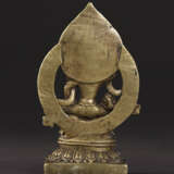 A SILVER AND COPPER INLAID FIGURE OF MANJUSHRI - photo 5