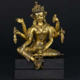 A GILT-COPPER ALLOY FIGURE OF VASUDHARA - photo 1