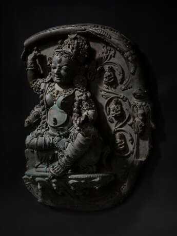 A COPPER ALLOY PANEL OF PALDEN LHAMO - Foto 3