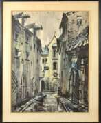 Aperçu. Aquarelle Vieux Riga de Janis Brekte 