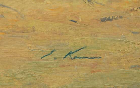 Peinture &agrave; l&amp;39;huile Journ&eacute;e d&amp;39;hiver de Stanislavs Kreics Mid-20th century - photo 2