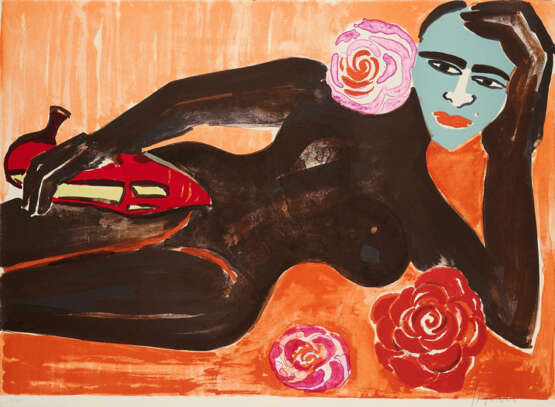 Elvira Bach. Untitled (Liegende mit Schuh) - photo 1