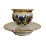 Royal Copenhagen Empire Style Cup and Saucer - 19th Century Porcelain Denmark Porcelain Hand Painted Gilding Empire 19th century - photo 3
