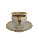 Royal Copenhagen Empire Style Cup and Saucer - 19th Century Porcelain Denmark Porcelain Hand Painted Gilding Empire 19th century - photo 4