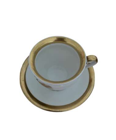 Royal Copenhagen Empire Style Cup and Saucer - 19th Century Porcelain Denmark Porcelain Hand Painted Gilding Empire 19th century - photo 7