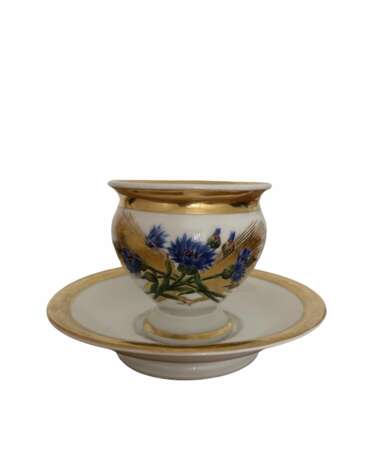Royal Copenhagen Empire Style Cup and Saucer - 19th Century Porcelain Denmark Porcelain Hand Painted Gilding Empire 19th century - photo 9