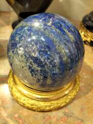 Large Lapis Lazuli Sphere from Afghanistan on a 19th French Gilded Base
