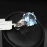 Золотое кольцо с бриллиантами и синтетической шпинелью Золото Other style 21th century г. - фото 14