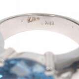 Золотое кольцо с бриллиантами и синтетической шпинелью Золото Other style 21th century г. - фото 10