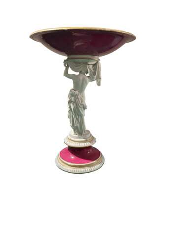 Royal Copenhagen Porcelain Figural Tazza 19th Century Fruit Vase. Biscuit (porcelain) Empire 19th century - photo 1